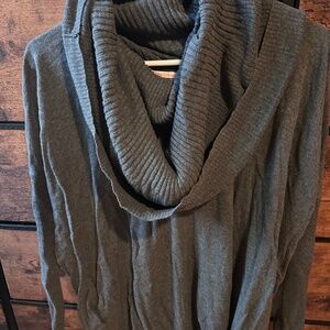 Victoria secret cowl neck sweaters one grey one light olive green